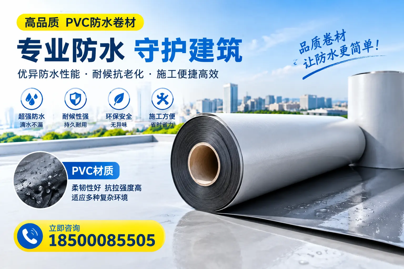 PVC防水卷材的安全性分析,三明居民需了解的知识